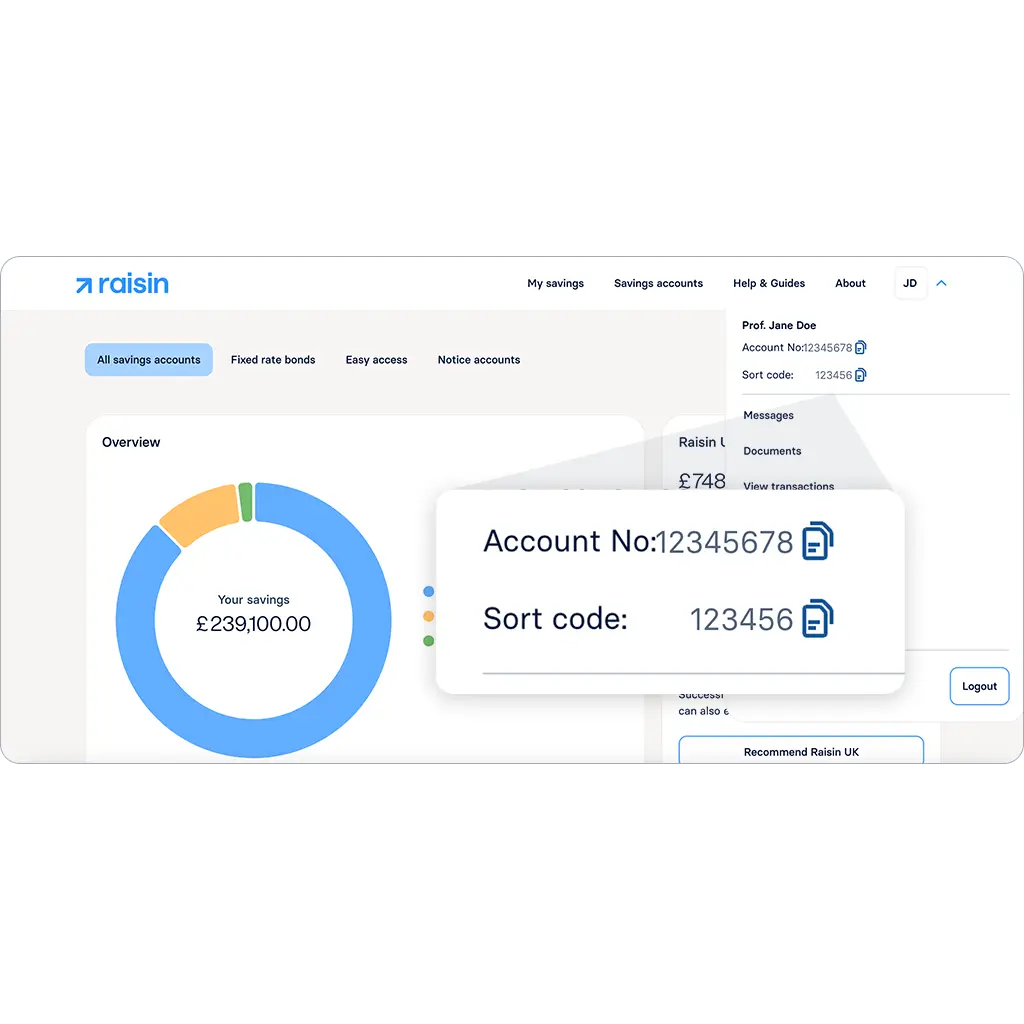 raisin_uk_transaction_account_screenshot.png Screenshot of the Raisin UK transaction account overview